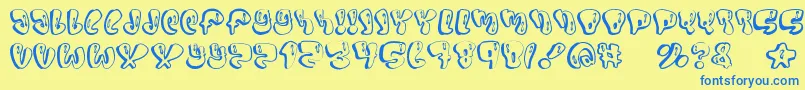 Шрифт Sumo – синие шрифты на жёлтом фоне