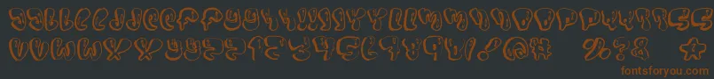 Sumo Font – Brown Fonts on Black Background