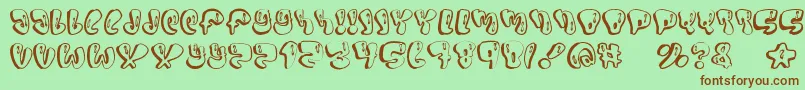 Sumo Font – Brown Fonts on Green Background
