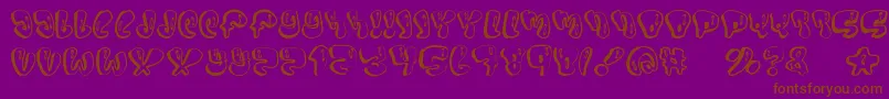 Шрифт Sumo – коричневые шрифты на фиолетовом фоне