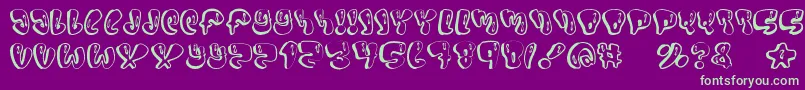 Sumo Font – Green Fonts on Purple Background