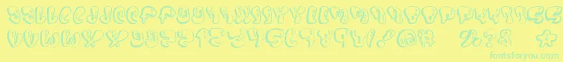 フォントSumo – 黄色い背景に緑の文字