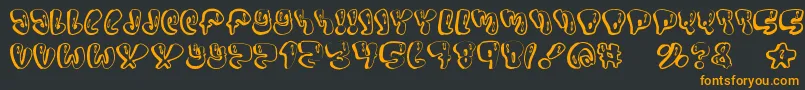 Шрифт Sumo – оранжевые шрифты на чёрном фоне