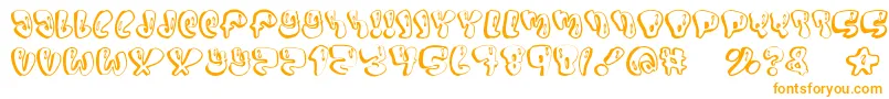 Sumo Font – Orange Fonts on White Background