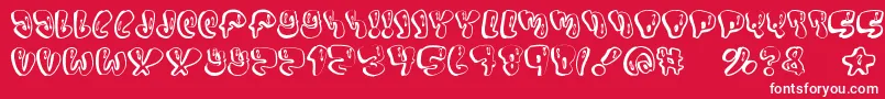 Sumo Font – White Fonts on Red Background