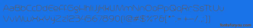 Trench100free Font – Brown Fonts on Blue Background
