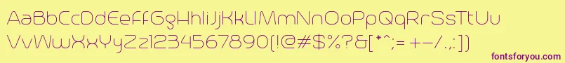Trench100free Font – Purple Fonts on Yellow Background