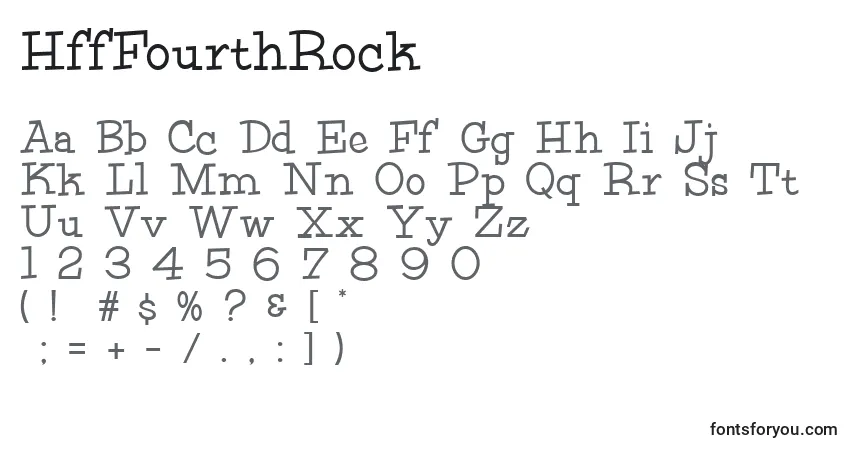 Schriftart HffFourthRock (67294) – Alphabet, Zahlen, spezielle Symbole
