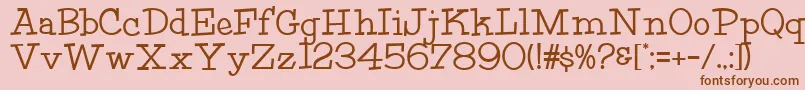 HffFourthRock Font – Brown Fonts on Pink Background