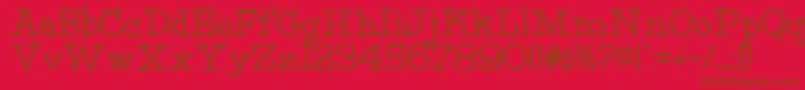 HffFourthRock Font – Brown Fonts on Red Background