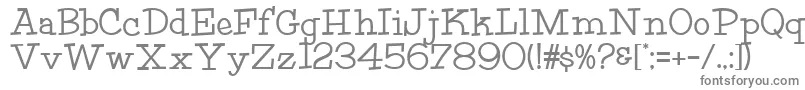 HffFourthRock-fontti – harmaat kirjasimet valkoisella taustalla