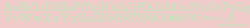 HffFourthRock Font – Green Fonts on Pink Background