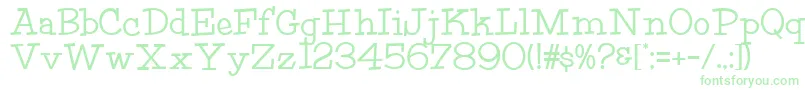 HffFourthRock Font – Green Fonts on White Background