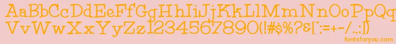 HffFourthRock Font – Orange Fonts on Pink Background