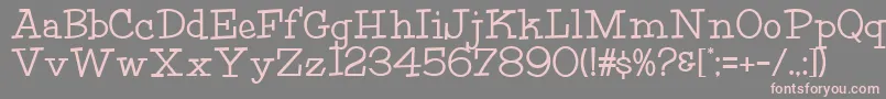 HffFourthRock Font – Pink Fonts on Gray Background