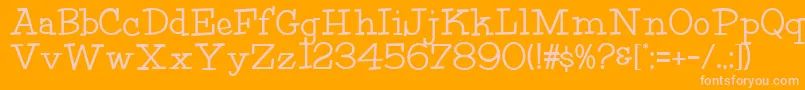 HffFourthRock Font – Pink Fonts on Orange Background