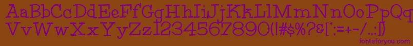 HffFourthRock Font – Purple Fonts on Brown Background