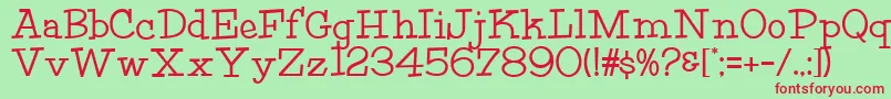 HffFourthRock Font – Red Fonts on Green Background