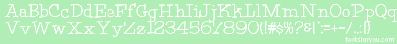 HffFourthRock Font – White Fonts on Green Background