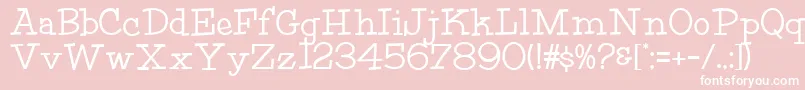 HffFourthRock Font – White Fonts on Pink Background