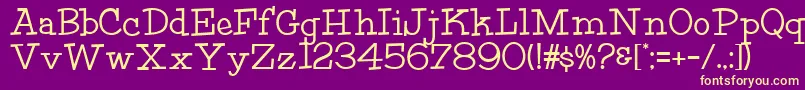 HffFourthRock Font – Yellow Fonts on Purple Background