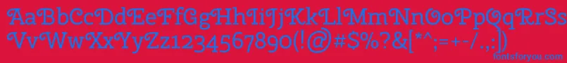 CherryswashRegular Font – Blue Fonts on Red Background