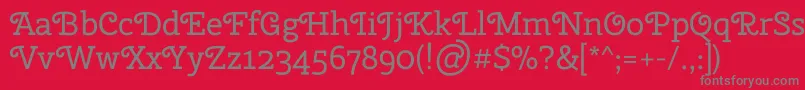 CherryswashRegular Font – Gray Fonts on Red Background