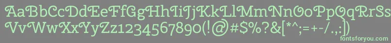 フォントCherryswashRegular – 灰色の背景に緑のフォント