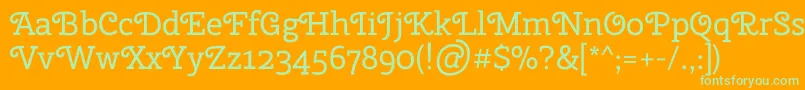 CherryswashRegular Font – Green Fonts on Orange Background