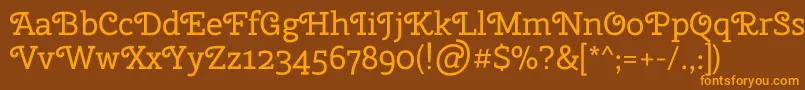 Шрифт CherryswashRegular – оранжевые шрифты на коричневом фоне