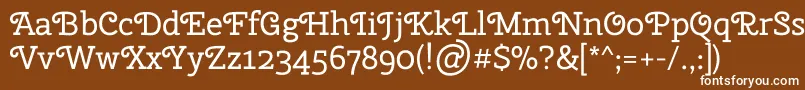 Шрифт CherryswashRegular – белые шрифты на коричневом фоне