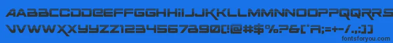 Spacerangerhalf Font – Black Fonts on Blue Background