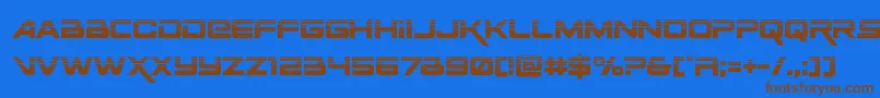 Spacerangerhalf Font – Brown Fonts on Blue Background