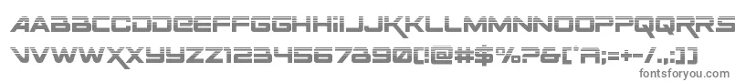 フォントSpacerangerhalf – 白い背景に灰色の文字