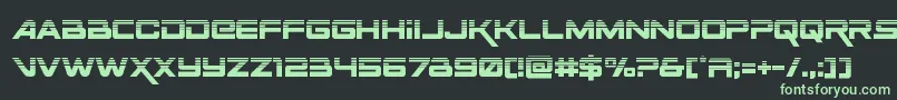 Spacerangerhalf Font – Green Fonts on Black Background