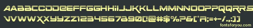 Spacerangerhalf Font – Yellow Fonts on Black Background