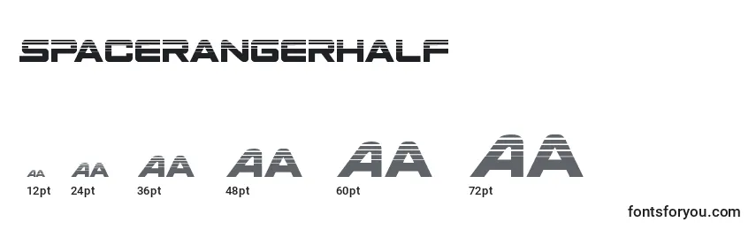 Размеры шрифта Spacerangerhalf