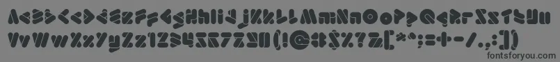 EmperorOfJapan-Schriftart – Schwarze Schriften auf grauem Hintergrund