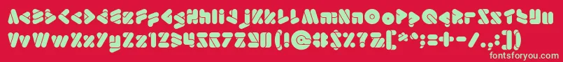 EmperorOfJapan Font – Green Fonts on Red Background