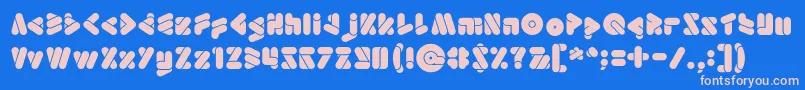 EmperorOfJapan Font – Pink Fonts on Blue Background