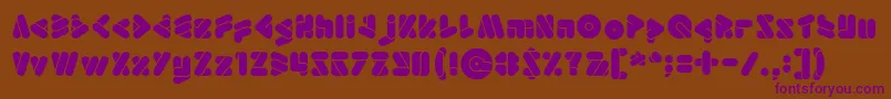 EmperorOfJapan Font – Purple Fonts on Brown Background