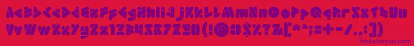 Police EmperorOfJapan – polices violettes sur fond rouge