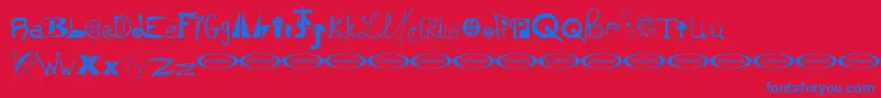 Instsm Font – Blue Fonts on Red Background