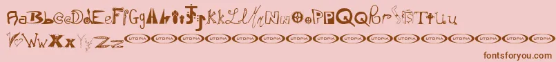 Instsm Font – Brown Fonts on Pink Background