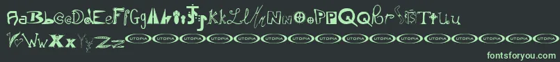 Instsm Font – Green Fonts on Black Background