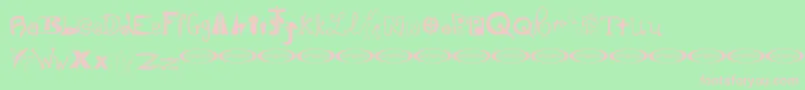 フォントInstsm – 緑の背景にピンクのフォント
