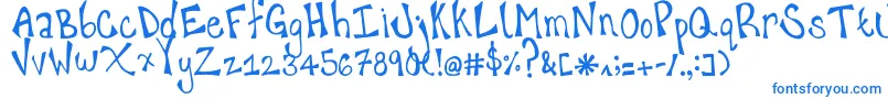 Шрифт HappyHanneke – синие шрифты