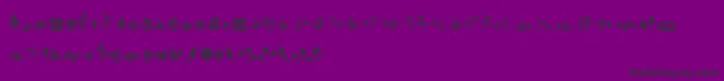 フォントRoughFleuronsFree – 紫の背景に黒い文字