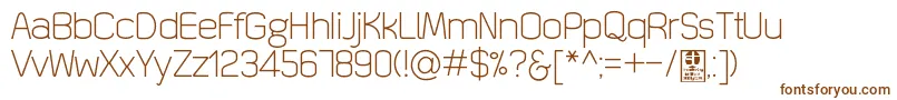 QuizmaLightDemo-fontti – ruskeat fontit valkoisella taustalla