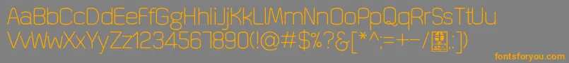 Fonte QuizmaLightDemo – fontes laranjas em um fundo cinza